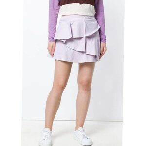 Isabel Marant Lilac Denim Ruffle Skirt